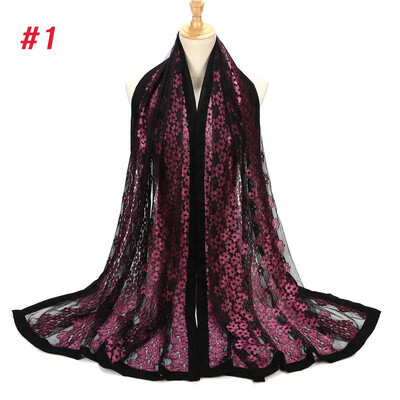 

New high-end lace scarves ladies holiday travel beach towel Malaysian hooded MSL076