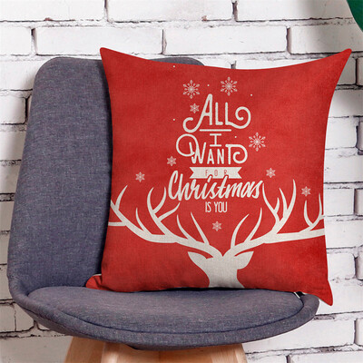 

Siaonvr Home Decor Cushion Cover Merry Christmas Pillowcase Sofa Throw Pillow Covers