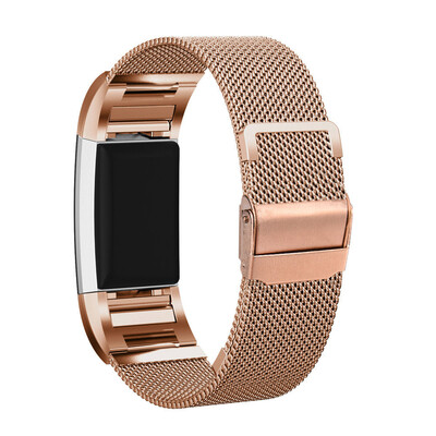

〖Follure〗Milanese Stainless Steel Quick Release Watch Band Strap For Fitbit Charge 2 BK