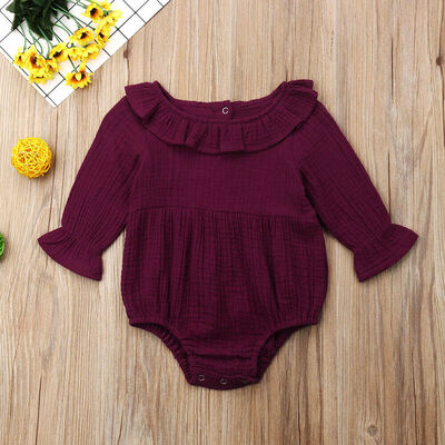 

Newborn Baby Girl Long Sleeve Bodysuit Romper Jumpsuit Outfits Clothes 0-24M
