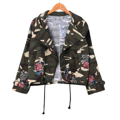 

Toponeto Women Plus Size Loose Batwing Sleeve Camouflage Coat Tops Jacket Coat Outwear