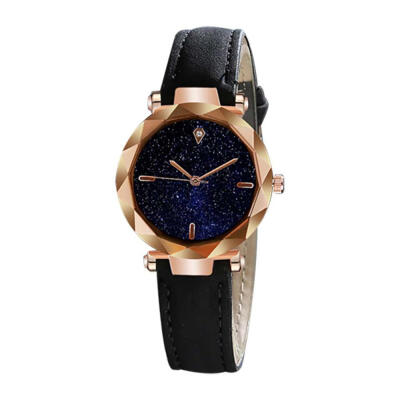 

Luxury Women Watches Starry Sky Irregular Dial Ladies Fashion Quartz Wristwatch Leather Strap Clock Casual Reloj Mujer 50