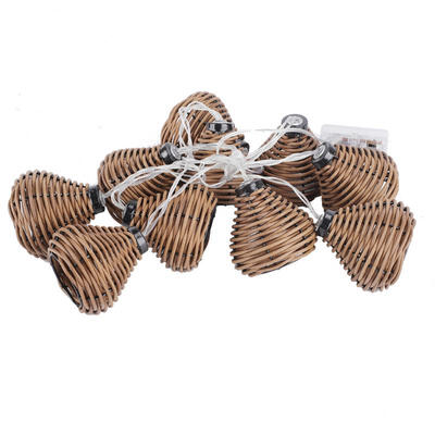 

Greensen 10Pcs Rattan Lamps String Lights LED Rattan Balls Fairy Lights Wedding Home Decoration