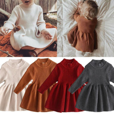 

Toddler Girl Baby Dress Long Sleeve Princess Party Pageant Dresses Kids Clothes