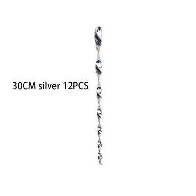 

12pcs Reflective Bird Scare Rods Hanging Bird Repellant Wind Twisting Spiral Deterrent Device