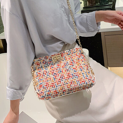 

Womens bag 2019 new wild gas chain bag net red packet wool bucket bag high-grade ins messenger bag