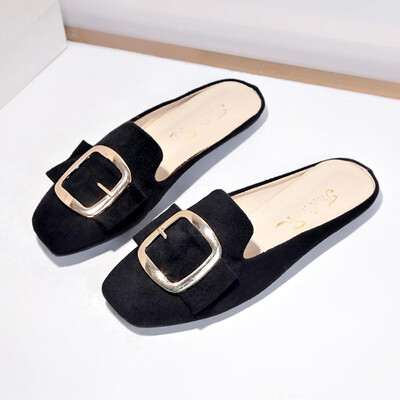 

Baotou half slippers women wear Muller shoes outside summer children Korean version 100 lazy people low heel sandals