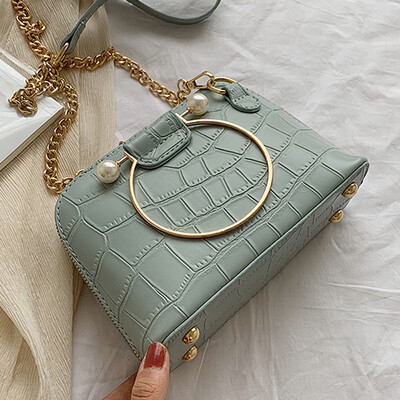 

In the summer of 2019 the new shell bag the Korean version the fashion crocodile print handbag the tide of the single shoulder