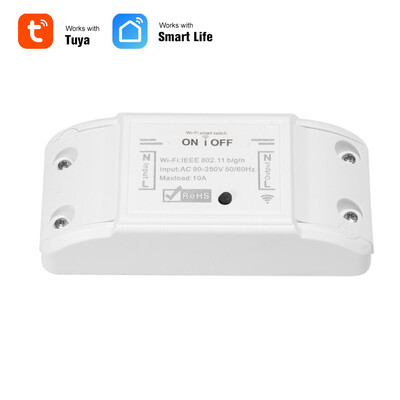 

Wifi Smart Switch RF 433MHz Compatible with Amazon Alexa & for Google Home Timer 10A2200W Wireless Remote Switch for AndroidIOS