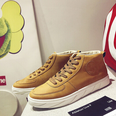

19 years autumn&winter high-top new matte new casual mens shoes Korean version of the tide mens shoes Japanese mens WeChat
