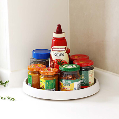 

Gobestart Corner Frame Rotating Condiment Storage Rack Kitchen Storage Tray