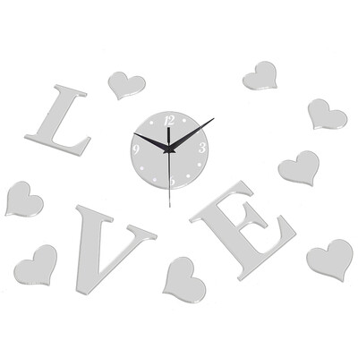 

Creative 3D Mirror Effect Stickers DIY Wall Clock Living Room Decoration