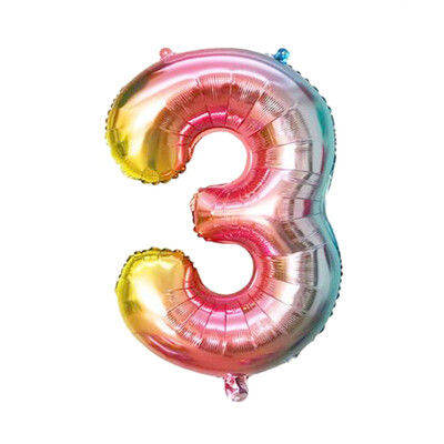 

FUNNYBUNNY Creative 40 Inch Gradient Color Digital Aluminum Balloon Birthday Wedding Decoration Birthday Balloons