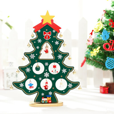 

〖Follure〗3D Wooden Assembling Christmas Tree Home Bedroom Decor Gifts DIY Green