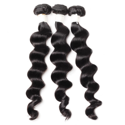 

Allove 8A Brazilian Loose Deep Hair Bundles 3pcs Natural Black Wholesale Hair Weave Bundles
