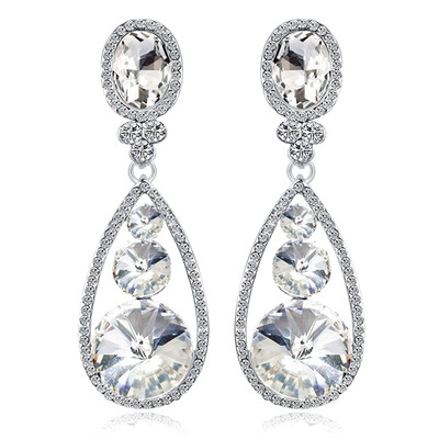 

Fashion Luxury Earrings For Women Synthetic Plated Eardrops Jewelry Beautiful Christmas Day Gift