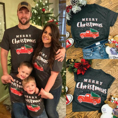 

Christmas Family Matching Clothes Women Men Baby Kid T Shirts Blouse Tops