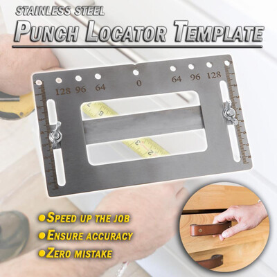 

〖Follure〗Stainless Steel Door Furniture Handle Punch Locator Template Wood Drill Guiding