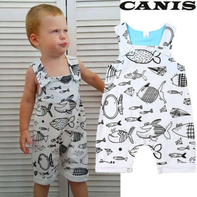 

US Tops Newborn Baby Boy Girl Romper Bodysuit Jumpsuit Summer Clothes Outfit Set