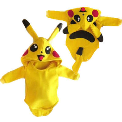 

UK Cute Pokemon Go Pikachu Toddler Baby Girl Boy Romper Jumpsuit Outfits Costume