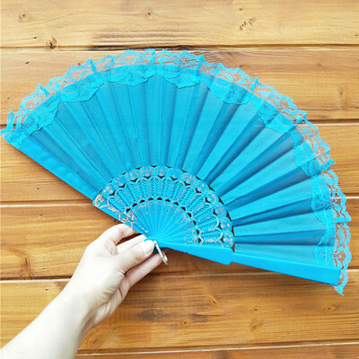 

Siaonvr Chinese Style Lace Hand Held Folding Fan Dance Party Wedding Decor