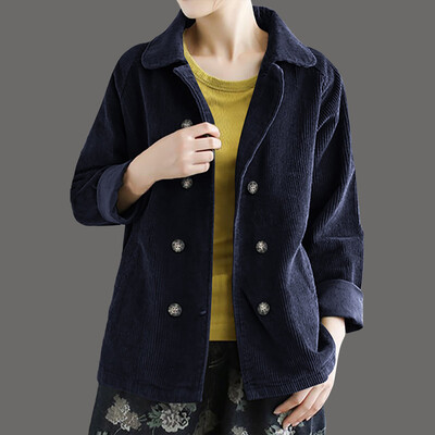 

Toponeto Women Winter Vintage Solid Long Sleeve Plus Size Tops Blouse Coat Outwear