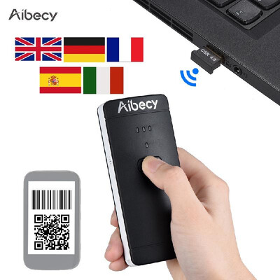 

Aibecy P2000 Portable Mini Wireless USB Wired 1D 2D Image Barcode Scanner QR PDF417 Bar Code Reader 130000 Inventory Memory Multi