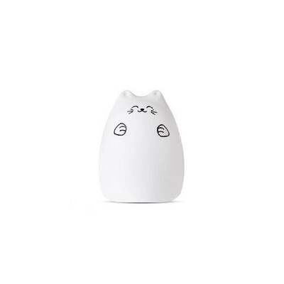 

7 Colors Cat LED USB Charging Children Animal Night Light Silicone Soft Cartoon Baby Nursery Lamp Cute Design
