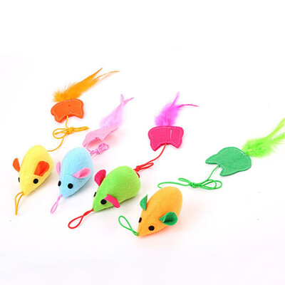 

Pet Kitten Cat Feather Toy Colorful Plush Holder Funny Feather Toys Teaser Wand Bird Interactive Training Cats Toy Products