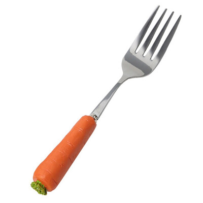 

Cartoon Fruit Fork Party Cake Salad Vegetable Forks Children Dinnerware Cutlery Baby Cartoon Rabbit Carrot Fork