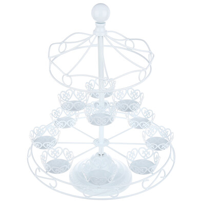 

Christmas Tree Shape Metal 3 Tiers 12 Cups Cupcake Stand for Birthday Party Dessert Display