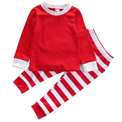 

Toddler Kid Baby Boy Girl Striped Outfit Christmas Xmas Pajamas Sleepwear Set
