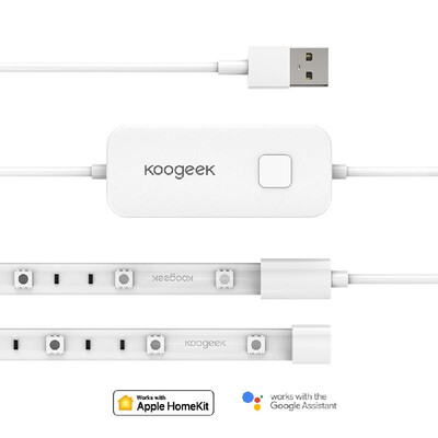 

Koogeek 66ft 60 LED Wi-Fi Smart Light Strip Compatible with Alexa Apple HomeKit&the Google Assistant Voice Control Remote Con