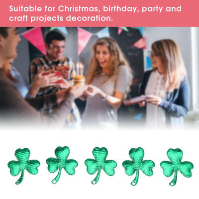 

Greensen Lucky Shamrock Confetti Green Table Confetti for Christmas Party Decoration 200pcs Party Confetti Green Confetti