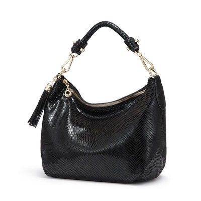 

REALER women bag hobos shoulder bag female handbag small tote bag with top-handle artificial leather handbag GoldSilver