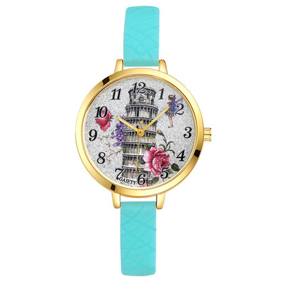 

Silicone Watch Pisa Leaning Watch Dial Quartz Watch GAIETY Brand Fashion Watch