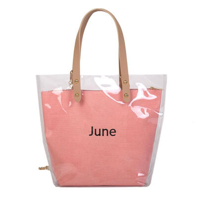 

2pcsset Transparent Shoulder Handbags Clutch Women Chain Shopping Totes