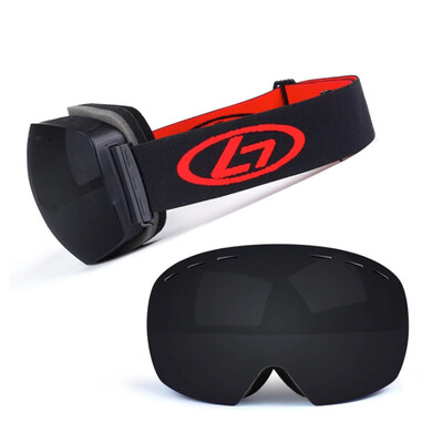

Magnetic Snowboard Snow Goggles Double-Layer Anti Fog Lens