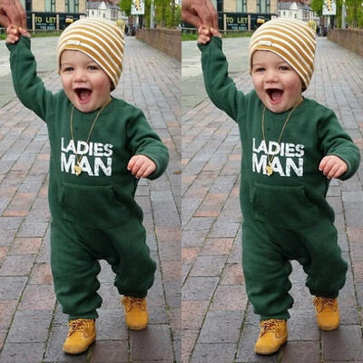 

Autumn Baby Kids Clothes Newborn Infant Boys Long Sleeve Cotton Warm Romper Playsuit Clothes Outfit
