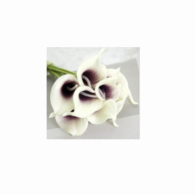 

10pcs Calla Lily Bridal Wedding Bouquet head Latex Real Touch Flower Bouquets White