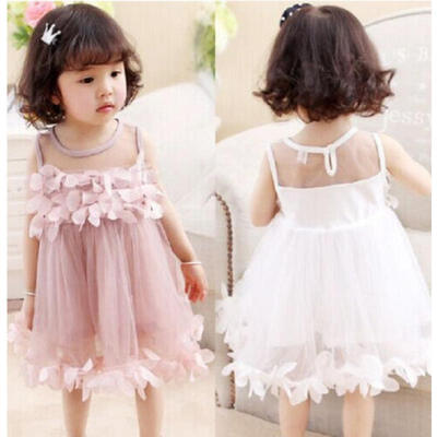

Lovely Kids Baby Girls Pricness Pageant Bridesmaid Tulle Formal Party Dresses