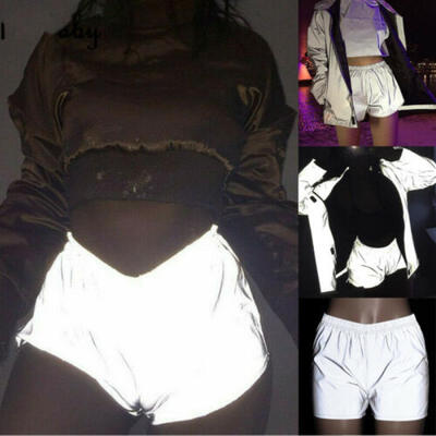 

US Hot Womens Luminous Reflective Booty Shorts Clubwear Party Dance Costume Wear