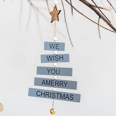 

Toponeto Christmas Tree Decor Letter Pendant Home Wooden Hanging Christmas Decoration