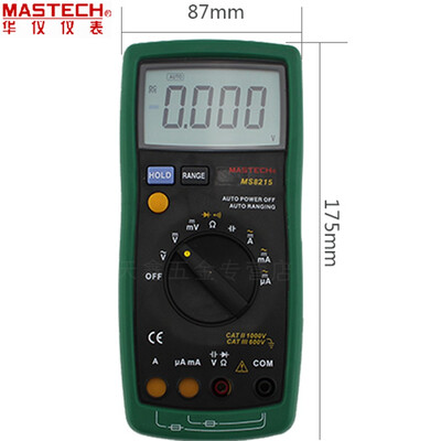 

1pcs MASTECH MS8215 Auto Range Digital Multimeter DMM ACDC Voltmeter Ammeter Multitester Ohmmeter Capacitor Tester Megohmmeter