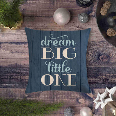 

Letter Printed Holiday Throw Pillows Case Zipper Sofa Cushion Cover Home Decor