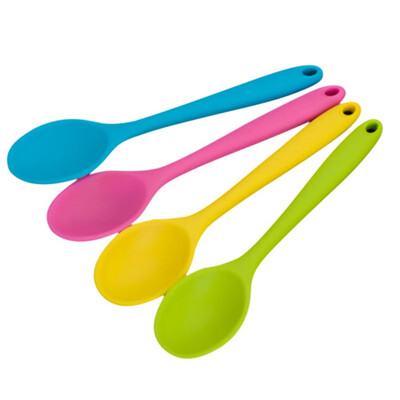 

kitchen mini silicone spoon colorful heat-resistant Kitchen spoons kitchen tools utensils Color random delivery