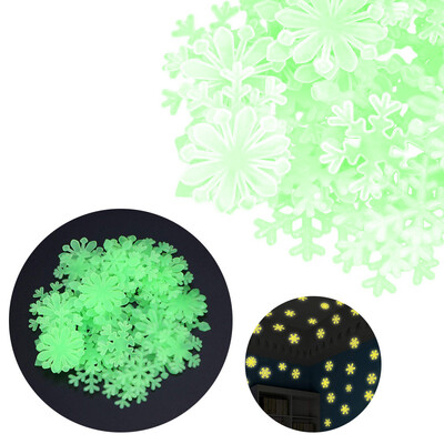 

〖Follure〗50PC Kids Bedroom Fluorescent Glow In The Dark Snowflake Wall Stickers