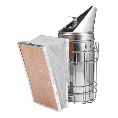 

Stainless Steel Bee Hive Smoker Beekeeping Tool with Heat Shield Protection
