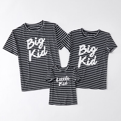 

Starmoon Mommy＆Me Womens Printing Letter Stripe O-Neck Family Clothes Blouse T-Shirt Tops