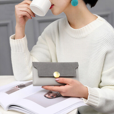 

Tailored Womens Fashion Frosted Style Hasp Handbag Long Wallet Billfold Purse GN